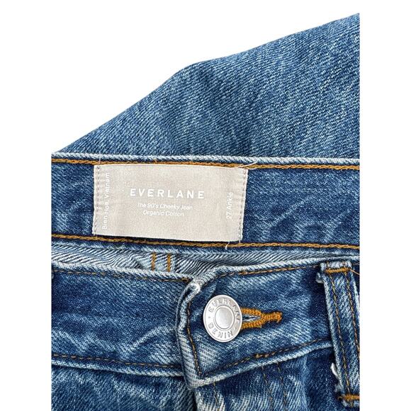 Everlane The 90s Cheeky Jeans Size 27 High Rise Straight Organic Cotton - Picture 2 of 9